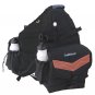 HORSE TRAIL RIDING CAMPING SADDLE BAG PACK 2 WATER BOTTLES BLACK ORANGE BROWN