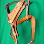 DH200-F HILASON TAN PADDED GENUINE LEATHER DOG HARNESS MATCHING LEASH SML