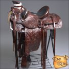 WD092WN-F HILASON BIG KING WESTERN LEATHER WADE RANCH ROPING TRAIL SADDLE 15"