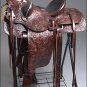 WD092WN-F HILASON BIG KING WESTERN LEATHER WADE RANCH ROPING TRAIL SADDLE 15"