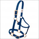 NAVY WEAVER ORIGINAL ADJUSTABLE CHIN THROAT SNAP HALTER 3/4" SUCKLING