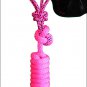 HILASON WESTERN TACK HORSE ROPE HALTER W/ 8' LEAD REGULAR HORSE SIZE PINK BLACK