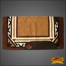 FE224F- BROWN HILASON WESTERN NEW ZEALAND WOOL SADDLE BLANKET HORSE RODEO BARREL