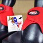 LARGE TOUGH 1 NO TURN QUICK WRAP EXTREME VENTED NEOPRENE HORSE BELL BOOTS RED