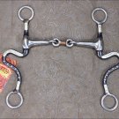 HILASON BLACK STEEL TRAINING HORSE BIT SNAFFLE MOUTH W/COPPER WIRE