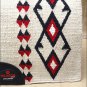 FEP256 MADE N USA HILASON WESTERN WOOL SHOCK BUSTER SADDLE BLANKET PAD WHITE RED