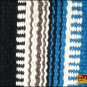 MADEINUSA 342-F HILASON WESTERN WOOL SHOCK BUSTER SADDLE BLANKET PAD SKY BLUE