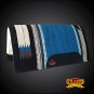MADEINUSA 342-F HILASON WESTERN WOOL SHOCK BUSTER SADDLE BLANKET PAD SKY BLUE