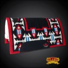 MADE IN USA FE344F- HILASON WESTERN SHOW WOOL FELT SADDLE BLANKET PAD RED BLACK