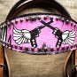 HILASON WESTERN ZEBRA LEATHER HORSE BRIDLE HEADSTALL  PINK