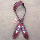 HILASON WESTERN LEATHER HORSE BRIDLE HEADSTALL MAHOGANY BEADED
