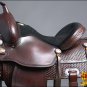 TO106ADB-F HILASON TREELESS WESTERN LEATHER TRAIL BARREL RACING SADDLE 17"