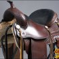 TO106ADB-F HILASON TREELESS WESTERN LEATHER TRAIL BARREL RACING SADDLE 17"
