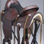 TO106ADB-F HILASON TREELESS WESTERN LEATHER TRAIL BARREL RACING SADDLE 17"