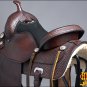 TO106ADB-F HILASON TREELESS WESTERN LEATHER TRAIL BARREL RACING SADDLE 17"