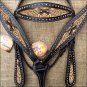 HILASON WESTERN LEATHER BRIDLE HEADSTALL BREAST COLLAR CROSS GUN ANGEL WINGS