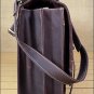 BC140F GLANOR RUSTIC VINTAGE LEATHER BRIEFCASE BACKPACK LAPTOP BAG - COFEE BROWN