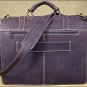 BC140F GLANOR RUSTIC VINTAGE LEATHER BRIEFCASE BACKPACK LAPTOP BAG - COFEE BROWN