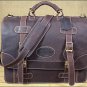 BC140F GLANOR RUSTIC VINTAGE LEATHER BRIEFCASE BACKPACK LAPTOP BAG - COFEE BROWN