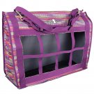24X20X9 CLASSIC EQUINE TOPLOAD NYLON HORSE FEEDING HAY BAG PLUM DAZE