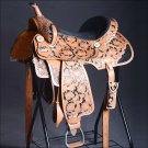 BH137-F HILASON WESTERN LEATHER BARREL RACING TRAIL PLEASURE RIDING SADDLE 16"