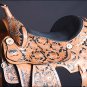 BH137-F HILASON WESTERN LEATHER BARREL RACING TRAIL PLEASURE RIDING SADDLE 16"