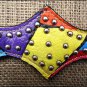 HILASON WESTERN LEATHER HORSE BREAST COLLAR HAND PAINT RAINBOW