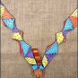 HILASON WESTERN LEATHER HORSE BREAST COLLAR HAND PAINT RAINBOW