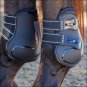 PROFESSIONAL CHOICE PRO OPEN REAR HORSE TENDON BOOTS W/ TPU FASTENERS BLACK