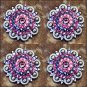 CN134F- 1 PINK PURPLE RHINESTONES BERRY CONCHO HEADSTALL SADDLE TACK COWGIRL