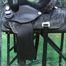TT204BK-F HILASON FLEX-TREE BARREL RACING TRAIL RIDING HORSE WESTERN SADDLE 17"