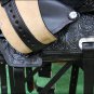 TT204BK-F HILASON FLEX-TREE BARREL RACING TRAIL RIDING HORSE WESTERN SADDLE 17"