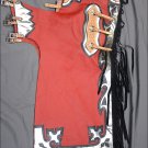 CH858V1-F HILASON BULL RIDING SOFT SMOOTH LEATHER RODEO WESTERN CHAPS MAROON