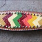 HILASON WESTERN LEATHER HORSE BRIDLE HEADSTALL BREAST COLLAR AZTEC HAND PAINT