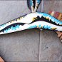 HILASON WESTERN LEATHER HORSE HEADSTALL BREAST COLLAR HAND PAINT INDIAN FEATHER