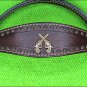 HILASON WESTERN LEATHER HORSE HEADSTALL BRIDLE DARK BROWN CROSS GUN CONCHO