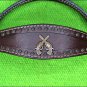 HILASON WESTERN LEATHER HORSE HEADSTALL BRIDLE DARK BROWN CROSS GUN CONCHO