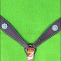 HILASON WESTERN LEATHER HORSE BREAST COLLAR BROWN TURQUOISE BLING STONE CONCHO
