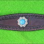 HILASON WESTERN LEATHER HORSE BREAST COLLAR BROWN TURQUOISE BLING STONE CONCHO