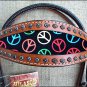 HILASON WESTERN LEATHER HORSE HEADSTALL BREAST COLLAR MAHOGANY PEACE SIGN INLAY