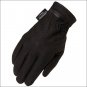 5 SIZE BLACK HERITAGE COLD WEATHER RIDING LEATHER GLOVES HORSE EQUESTRIAN