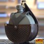 BG153WL HILASON BROWN TOP GRAIN LEATHER BASKET WEAVE 2 QUART CANTEEN HOLSTER BAG