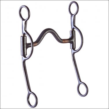 HILASON BLACK STEEL HIGH PORT HORSE BIT 8" CHEEK WITH COPPER INLAY