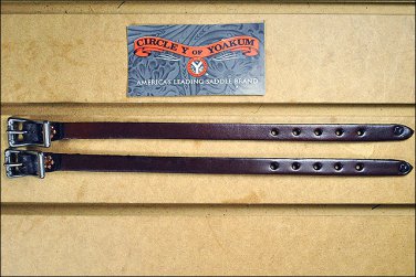 1/2" LEATHER HOBBLE STRAP STRAIGHT 1/2 in. BY CIRCLE Y WALNUT