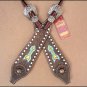 HILASON WESTERN LEATHER HORSE HEADSTALL BREAST COLLAR BROWN W/ AZTEC HAND PAINT