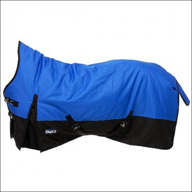 84 inch BLUE TOUGH-1 1200D WATERPROOF POLY HIGH NECK TURNOUT HORSE BLANKET