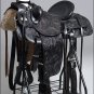 WD092BK-F HILASON BIG KING WESTERN LEATHER WADE RANCH ROPING TRAIL SADDLE 15"
