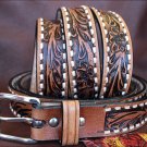 38 inch NEW HILASON BROWN HANDMADE WESTERN WORK LEATHER MEN GUN HOLSTER BELT