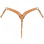 WEAVER HARNESS LEATHER HORIZONS ROPER BREAST COLLAR W/ CENTER DEE GOLDEN BROWN