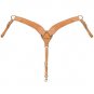 WEAVER HARNESS LEATHER HORIZONS ROPER BREAST COLLAR W/ CENTER DEE GOLDEN BROWN